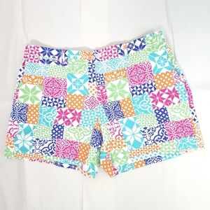 Polo Ralph Lauren Patchwork Print Colorful Patterned Golf Women's Shorts Size 12